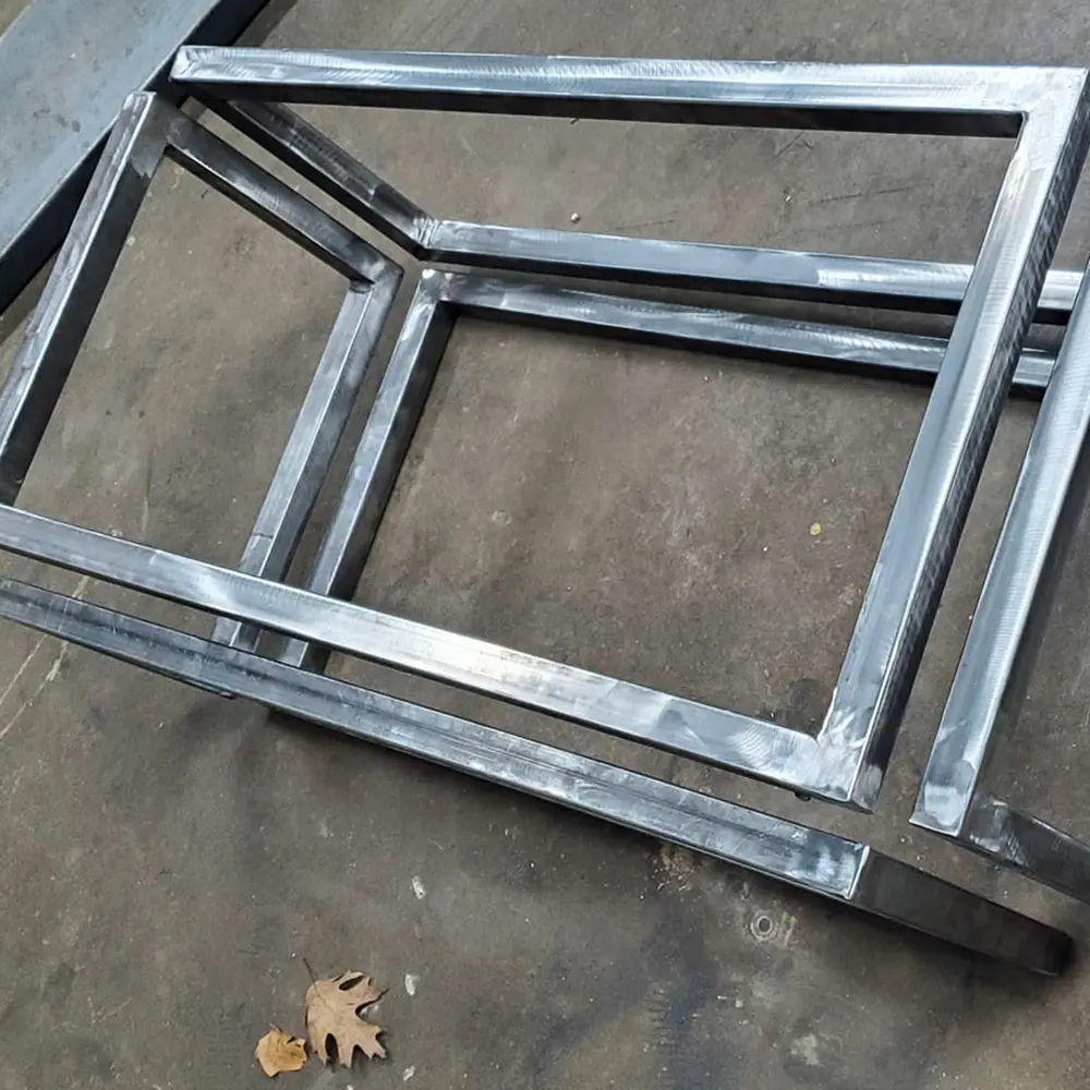 This image shows a puzzle-like frame fabricated and welded by BWF.